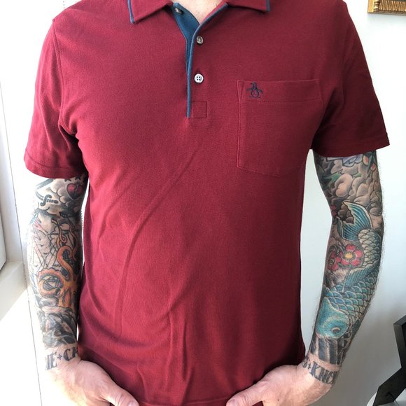 Original Penguin Maroon Polo Shirt - Picture 1 of 5